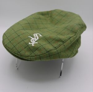 Chicago White Sox Logo Cotton Tweed Tattersall Flat Cap, Limited Edition